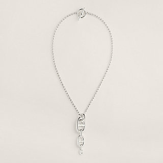 存在感抜群!pendentif chaine d’ancre enchainee GM Chaine d'ancre Enchainee pendant, large model | Hermès